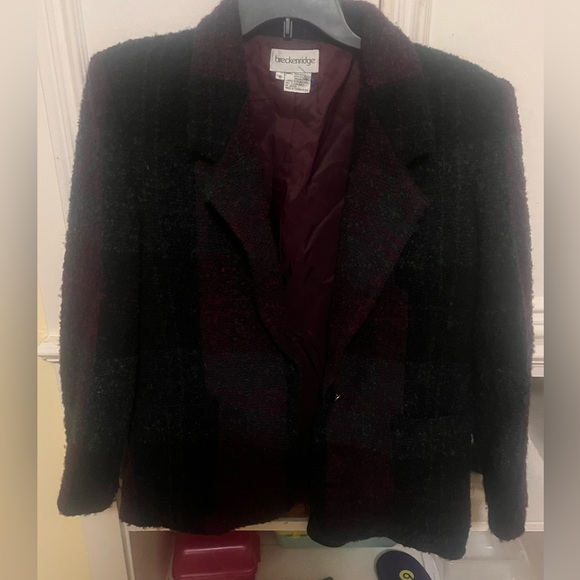 breckenridge Jackets & Blazers - Breckenridge Burgundy Wool Blend Jacket